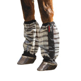 Schneiders Dura-Mesh II Non-Fitted Zebra Horse Fly Boots | Set of 4 | Fly Confusion Design | 70% UV Protection | Durable & Comfo