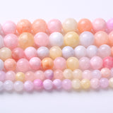 Colorful Rice Topaz Stone Beads for Jewelry Making Gemstone Round Crystal Bracelet Necklace 1 Strand 15.5inch 45PCS 8MM