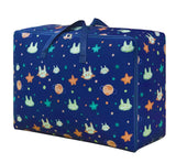 House of Quirk Extra Large Oversized Handy Storage Bag Laundry Bags Quilt Beddings Blanket 105 Litre Blue Planet