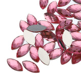 MECCANIXITY 50Pcs Acrylic Horse Eye Gems 7x15mm Flat Back Artificial Rhinestones for DIY Crafts Bead Wedding Party Face Painting