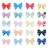 FASHEWELRY 40Pcs Acrylic Bow Beads Large Cute Bowknot Bead Aesthetic Beads Candy Color Spot Bow Pony Beading Bulk for Bracelet N