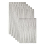 Cool Gray Herringbone Print Fridge Liner Set/6