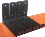 10 Pack - 5.5 L x 4 H x 1.5 W J Lip Shelf Brackets Rustic Farmhouse Iron Wall Floating Shelf Bracket Metal Shelf Bracket Industr