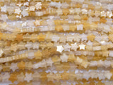 6mm Star Shaped Stone Beads 1 Strand Yellow Jade Star Beads 70pcs for Bracelet Necklace Making Craft (Yellow Jade, 1406)