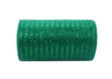 6 inch x 30 feet(10 Yards)-YYCRAFT Metallic Poly Mesh Ribbon(Emerald)