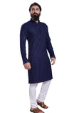 Divisive Men'S Sequince Embroidered Cotton Blend Only Slim Fit Kurta (Dkrt223_M_Navy Blue)