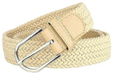 On Blow Stretchable Braided Belt | Flexible Unisex Belt (Fits Up To 28 Waist Size, Creamy White) Pack Of 1