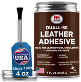 Duall-88 Leather Adhesive, 4 oz. can - Leather Repair Glue, Crafting, DIY, Upholstery, Waterproof, Heat Resistant, Flexible, Lon