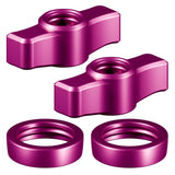 Tackform DURALOCK Billet Aluminum Anodized Knob and Ring Accent Kit - ONLY Compatible DuraLock 20 Series Arms | 2 Knobs & 2 Ring