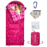 KingCamp 45F Kids Sleeping Bag, Lightweight Waterproof & Compact Flannel Sleeping Bags Cold Weather & Warm Youth Essentials Gear