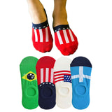 Cotson MenS No Show Loafer Socks With Heal Grips Pack Of 4 Pair