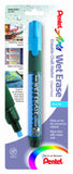 Pentel Arts Wet Erase Chalk Marker, Chisel Tip, Blue Ink, 1 Pack (SMW26BPC)