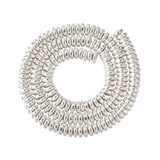 Cheriswelry 125pcs/strand 6x3mm Metal Heishi Beads Spacer Rondelle Silver Plated Non-Magnetic Synthetic Hematite Coin Loose Bead