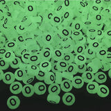 200PCS Letter Beads Glow in The Dark 4x7mm Acrylic Alphabet Vowel Letter O Beads for Jewelry Making Bracelet