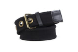 Urbanity MenS 1.75 Inch Canvas Belt With Genuine Leather Loop End Tip With Metal Buckle