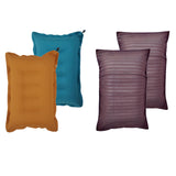 Shivam Mart Cotton Travelling Air Pillow With Coton Pillow Cover. Neck Support, Lightweight Compact Travelling In Train, Bus, Fl