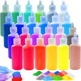 Guuozzli 24 PCS Art Sand,1.24 oz Colored Sand Bottles,Sand Arts and Crafts Kit,Scenic Sand for Kids,DIY Sand Painting,Wedding De