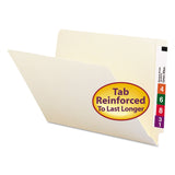 Smead 27110 Straight Cut End Tab Folders 9 1/2 Inch Front Legal Manila 100/Box