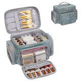 Large Makeup Bag, Portable Travel Makeup Bag Organizer for Women Girls with Makeup Brush Compartment & Two Side Pockets, Cosmeti