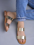 Shoetopia Embellished Stylish Golden Flats For Women /Eu37,Gold,4,B0DFVJML3Q