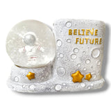 CARU CRAFT Pen Stand with Crystal Globe Snow Ball with Changing Light Office Stationery Pen Pencil Holder | Desk Organizer Study