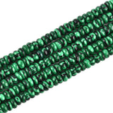 155pcs 4x2mm Synthetic Malachite Disk Rondelle Spacer Stone Semi Precious Gemstone Loose Beads for Jewelry Making 15 Inch