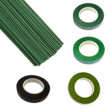 Swpohrat 50 pcs 2 Guage 11.8 Inch Floral Stem Wire and 4 Rolls 1/2 Inch Wide Floral Tape for Craft Pipe Cleaner Bouquet,Wedding