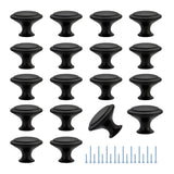 JOY DECOR 10 Pack Matte Black Cabinet Drawer Hardware 30mm Kitchen Cabinet Knobs Drawer Pulls with Installation Screws for Dress