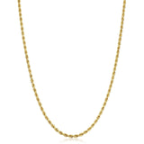 Solid 14k Yellow Gold Filled Rope Chain Necklace for Women & Men, 16 inches