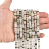 155pcs 6x2mm Natural Iceberg Jade Disk Rondelle Spacer Semi Precious Gemstone Loose Stone Beads for Jewelry Making 15 Inch