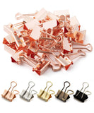 Mr. Pen Binder Clips, Small Binder Clips, 50 Pack, 0.75 in, Rose Gold, Small Clips, Paper Binder Clips, Binder Clips Small Size