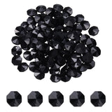 YELARXI 14mm Glass Octagon Beads, Sun Catcher Beads Bulk 2 Hole Sun Catcher Pendants 0.55 & 120 Pcs & Black-Fitting for (Arts Cr