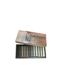MAIMOUFIN 12-Pack Gray Tone Soft Pastel Sticks - Square Water-Soluble Artist Chalks with High Pigment for Sketching, Drawing & I
