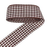 Gingham Ribbon Plaid Ribbon for Gift Wrapping Party Wedding Christmas Decoration (Coffee,1 (25mm) x 10 Yards)