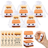 Gemscream Inspirational Smore Stress Balls Realistic Food Relief Toys with Thank You Cards with Organza Bag Appreciation Gifts B