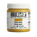 GOLDEN SoFlat Matte Acrylics, Yellow Oxide, 4 fl. oz. Jar, Professional Acrylic Paint, Semi-Opaque