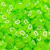 200PCS Letter Beads 4x7mm Acrylic Colorful Transparent Letter D Beads for Jewelry Making Bracelet