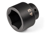 TEKTON 1/2 Inch Drive x 43 mm Shallow 6-Point Impact Socket | SID22143