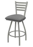 HBS XL 410 Jackie 25 Swivel Counter Stool with Anodized Nickel Finish and Graph Alpine Seat