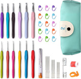 Cetlo Crochet Hooks Set, 41 Pieces, Ergonomic Soft Grip Rubber Handles, For Beginners And Adults, Arthritic Hands, Large Needles