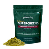 Paleovalley Organic Supergreens - Organic Greens Powder Superfood for Immune Support - Paleo Green Powder Blend - 28 Servings -