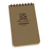 Rite In The Rain Weatherproof Top Spiral Notebook, 3 X 5, Tan Cover, Universal Pattern, 6 Pack (No. 935Tl6) , Beige