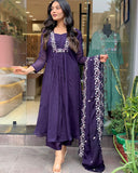 Gosriki Women'S Rayon Blend A-Line Printed Kurta With Pant & Dupatta (Vanisri Begani-Gs_S_Begani_Small),Begani,,B0DKX5LZRV