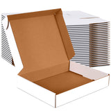 JOWLOT 12x9x2 inch Small Shipping Boxes Set of 25, White Corrugated Cardboard Box Literature Mailer for Mailing Packing Moving a
