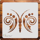 Kachi Pencil Modern Butterfly Stencils for Art and Craft Painting, Size 6 x 6 inch Reusable Stencil for Painting, Fabric, Glass,