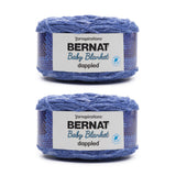 Bernat Baby Blanket Dappled Wandering Blue Yarn - 2 Pack of 300g/10.5oz - Polyester - 6 Super Bulky - 220 Yards - Knitting/Croch