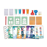 Hape Colour Roller and Stencil Set with Drawing Pad DIN A3 and Six Different Motifs