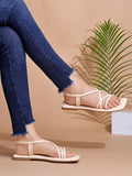 Shoetopia Casual Cream Flat Sandals For Women & Girls /Eu40,Cream,7,B0DFVGNB6Y