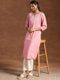 Libas Women'S Viscose Rayon Yoke Design A-Line Kurta (29212 Peach Peach M