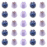 Decoendiy 25Pcs Blueberry Lampwork Glass Beads, Mixed Color Handcrafted Fruit Simulation Loose Spacer Beads for DIY Jewelry Maki